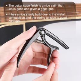 Guitar Capo for Acoustic Guitar 6 String, Acoustic Guitar Capo for Electric for Guitar Kapo Classical (Black)