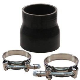 UHANBUT 2.5" to 3" Silicone Reducer Intercooler Tube Kit with T-Bolt Clamps, Universal 4-Ply Reinforced Straight Coupler Hose, Vehicle Intake Piping Accessories