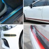ETOPARS Car Door Sill Protector Strips Carbon Fiber Silver Auto