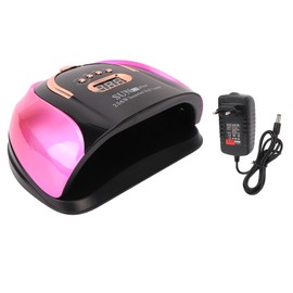 UV Gel Nail Lamp 256W 57pcs Lamp Chips 4 Timers Fast Curing Portable Handle Purple Red Nail Art Tool 100‑240V EU Plug