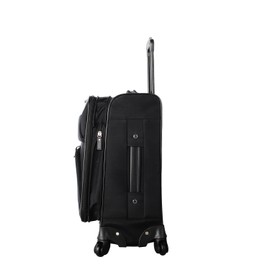 Nicole Miller Carry on Luggage Collection - Designer Lightweight Softside Expandable Suitcase- 20 Inch Carry On Bag with 4-Rolling Spinner Wheels