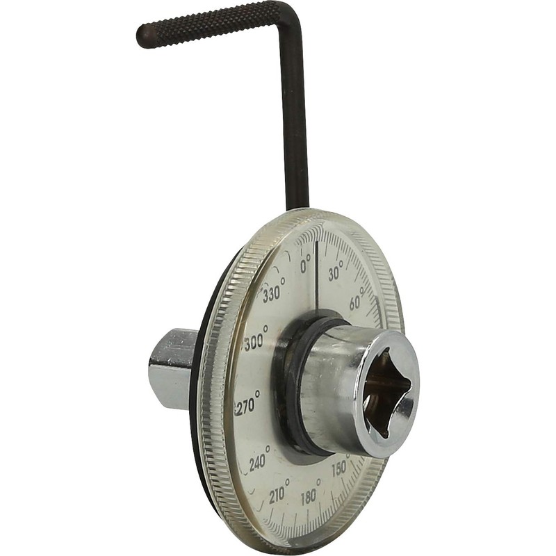 BRILLIANT TOOLS BT546001 Rotary Protractor [Powered by KS Tools], Black/Silver