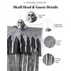 Hanging Skeleton Ghost for Halloween Decor – Gauze Skull Prop
