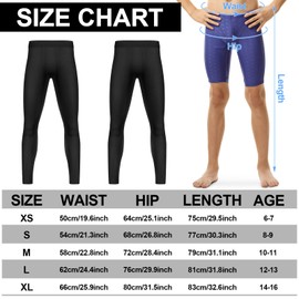 Haysandy Boys' Compression Leggings 2 Pack Athletic Tights Basketball Compression Pants Boys Sport Leggings (Black, Small)