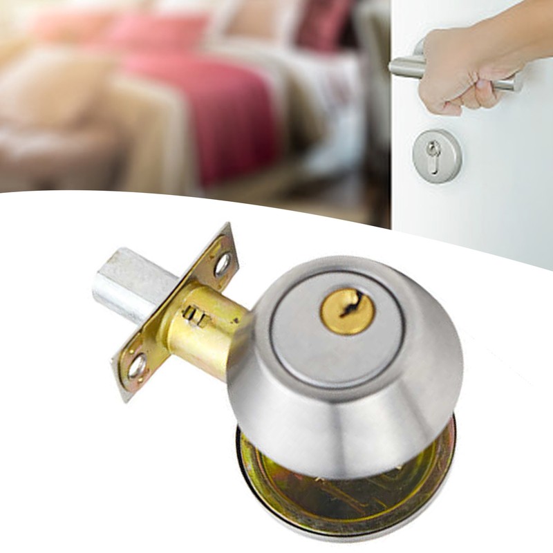 Ball Door Knob Universal Protection Classic Entrance Keyed Interior Door