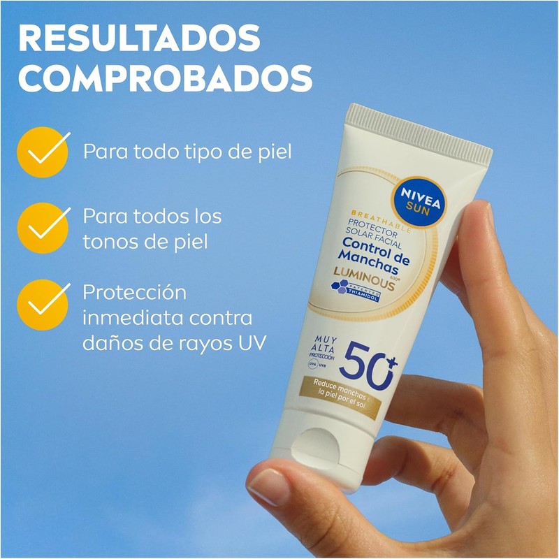 Protector Solar Facial NIVEA SUN Control De Manchas Luminous 630°