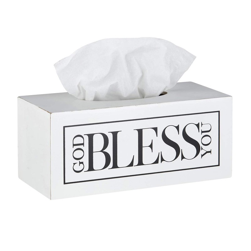 Creative Brands Faithworks - God Bless You Wooden Tissue Box