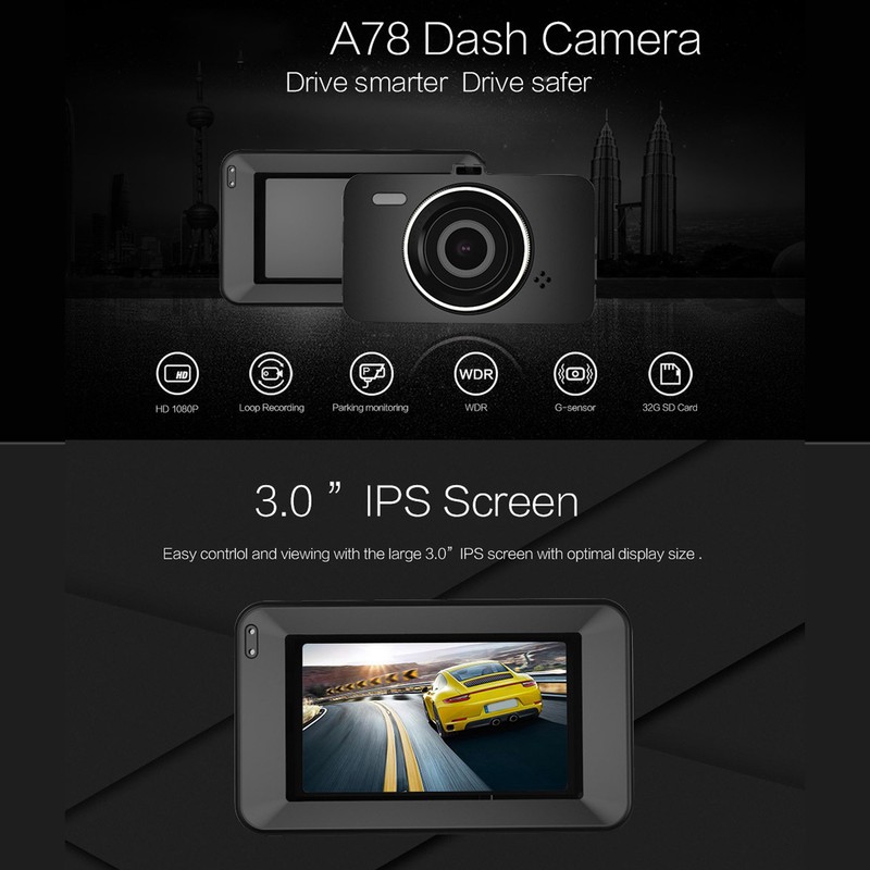 Driving Recorder Super HD 1080p Wide Vision Angle Dash Cam