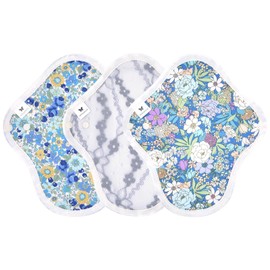 Panty Liner No 3 Organic Cotton Set of 3 v14 gr Dark Blue Mature Elegant Dark Blue Pattern