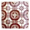Escanver Tapete Azulejo Artesanal 10cm Talavera Mosaico Terracota 40p