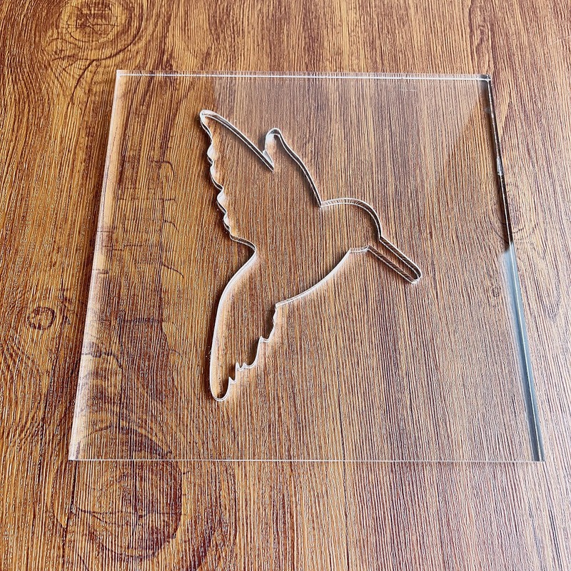 Humming Bird Router Template, Clear Acrylic Template, Router Inlay Template,