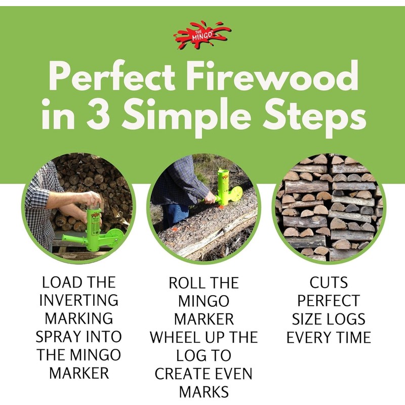 THE MINGO Marker Firewood Measuring Tool - Chainsaw Firewood Marking