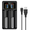 USB Battery Charger 2-Bay 5V 2A for Rechargeable Batteries 1.2V