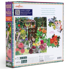 eeBoo PZT115 Scandinavian Garden Jigsaw Puzzle for Adults 1000 Piece Recycled Cardboard and Vegetable Ink