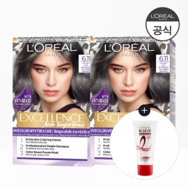 L'Oréal Paris 로레알파리 엑셀랑스 애쉬 슈프림 2개 [증정]샴푸 미니 80ml [7.17-매트애쉬 2개] L'Oreal Paris Excellence Ash Supreme 2-pack [Gift] Mini Shampoo 80ml [7.17-Matte Ash 2-pack]