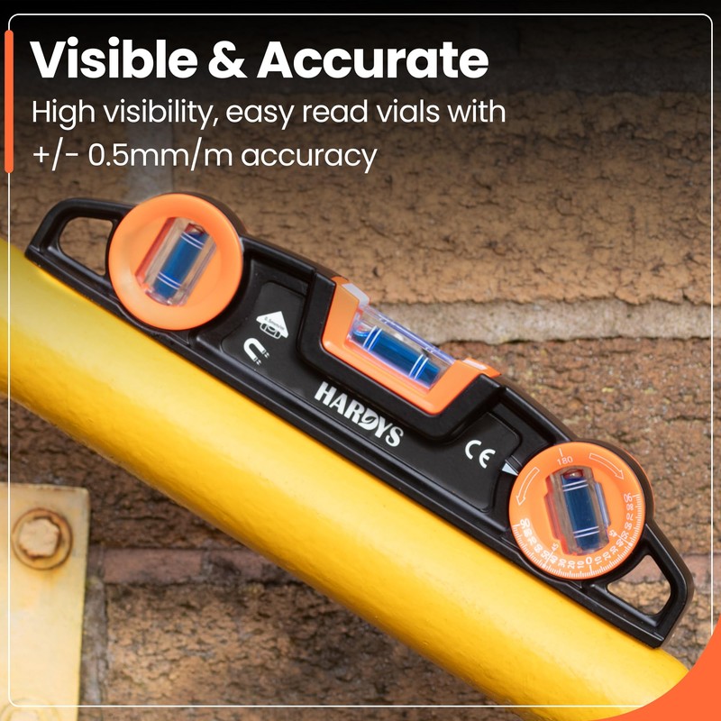 Hardys Torpedo Spirit Level - Hand Tools | 9.5 Inch
