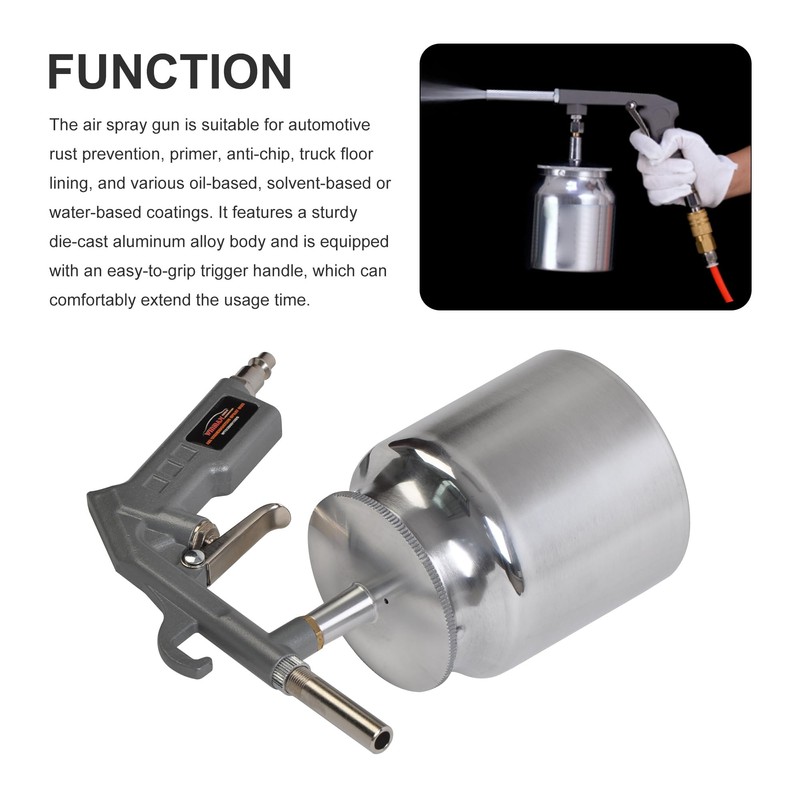 Air Undercoating Spray Gun with Suction Feed Cup