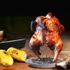 Chicken Roaster Rack Stainless Steel Turkey Standing Holder with Bowl