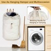 Laundry Bag Backpack, Canvas Laundry bag with Straps & Large