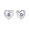 Starchenie Heart Stud Earrings 925 Sterling Silver Birthstone Earrings Jewelry