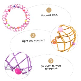 Mobestech Set of 4 Mandala Flower Baskets, Flower Rings, Toy Wire for Flower Baskets, Novelty Mandala Toy, Children's Mandala Flower Baskets, Outdoor 3D Ring, Flexible, Purple, Props, Rotating Iron