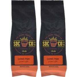 San Diego Coffee Guatemalan, Medium Roast, Ground, 16-Ounce Bags (Pack of 2)