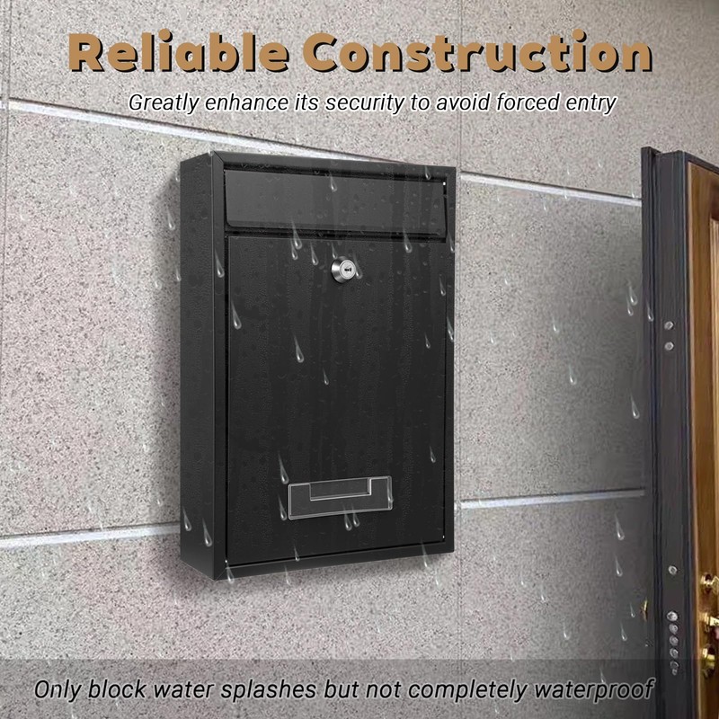 Locked Mailboxes for Outside with Key, Security Mailbox with Key