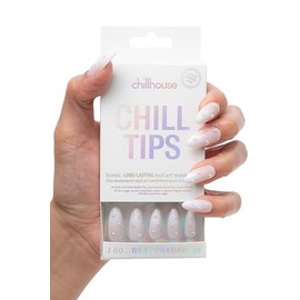 Chillhouse Chill Tips Signatures Press On Nails Kit, I Do...Want Champagne - 30 Nail Shapes & Sizes, Dual-Sided Buffer & File, Cuticle Stick & Glue - Long-Lasting Nail Art Manicures
