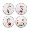 DEMDACO Watercolor PeeWee Birds 6.5 inch Stoneware Appetizer Plates Set