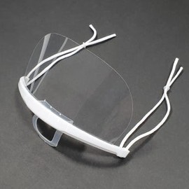 Ecomodam Transparent Hygienic Mask (10-Pack) for Restaurant Kitchens & Cooking - Plastic Mouth Shield 10 Count 2ea