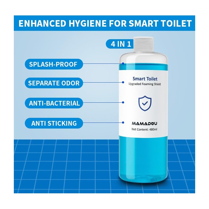 MAMADOU Smart Toilet Foaming Shield - 4 Pack Cleaning Foam