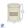 Harbour Housewares 3pc Round Metal Tea Coffee Sugar Canisters Set