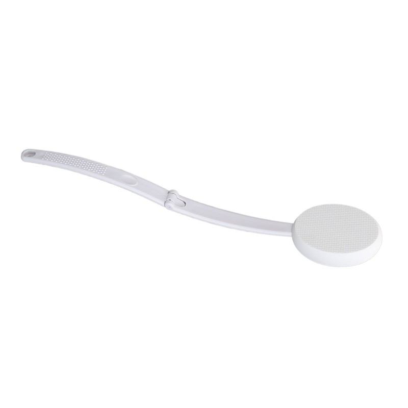 Folding Curved Handle Bath Brush with 2 Heads Anti Slip