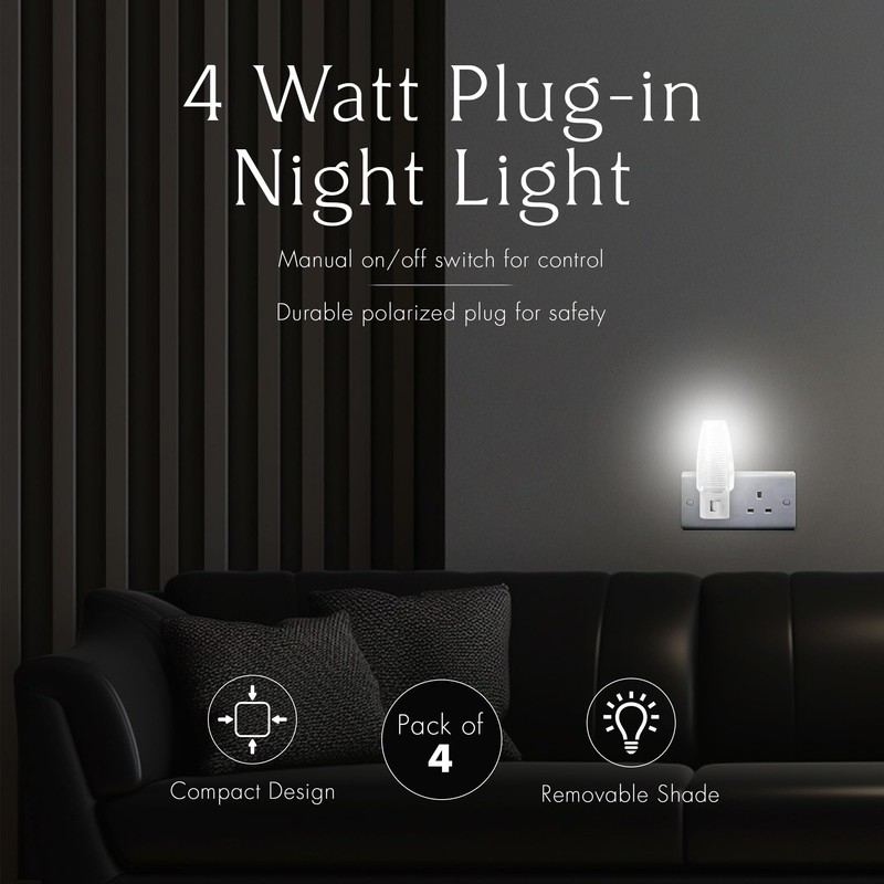 Projectpak Plug in Night Light with Manual On/Off Switch for