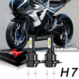 CHUSYYRAY For Honda CBR600RR 2007-2020 - 2x H7 White 6000K Headlight Bulbs Upgrade Kit