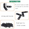 20 Pcs Black L-Shape Corner Brace Bracket,90 Degree Angle L