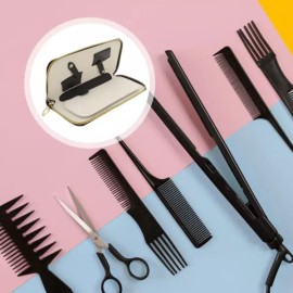 가위 파우치 가방 살롱 보관 케이스 홀더 미용사용 헤어 스타일리스트 도구 정리함 4개 가능 Scissor Pouch Bag Salon Storage Case Holder for Hair Stylist Tools Organizer Holds 4