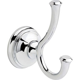 Delta 79735 Cassidy Double Towel Hook Bath Hardware Accessory in Polished Chrome