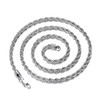FEEL STYLE Men Necklace Stainless Steel Chain Sliver Plated Rope