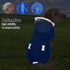 Waterproof Dog Raincoat, Adjustable Reflective Lightweight Pet Rain Clothes with