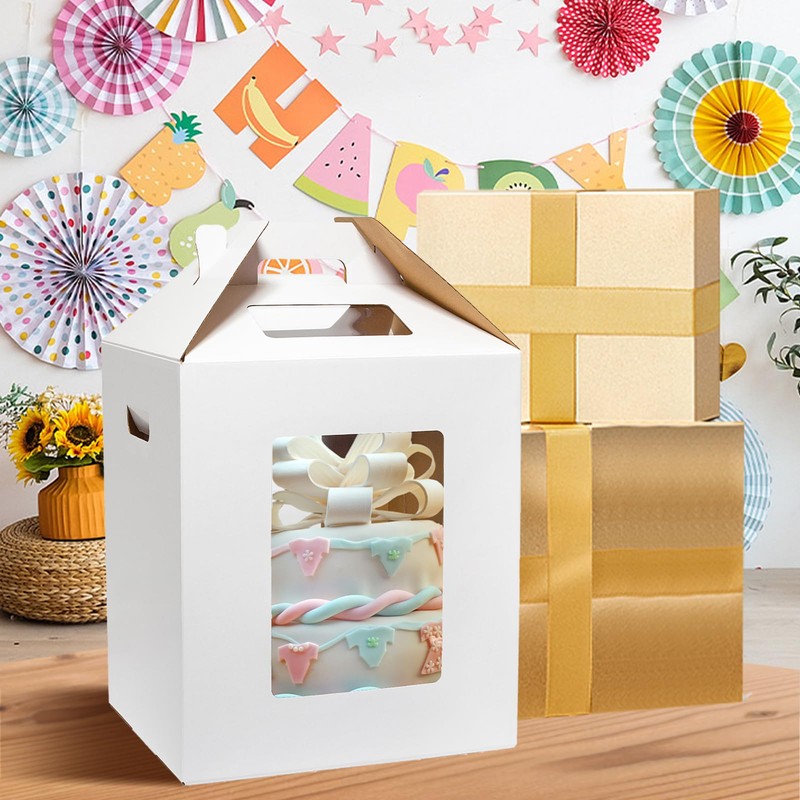 Wowxyz 5 Pack Tall Cake Boxes for Tier Cakes 14x14x16