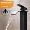 Vessel Sink Faucet Matte Black, Single Handle Tall Bathroom Faucet,