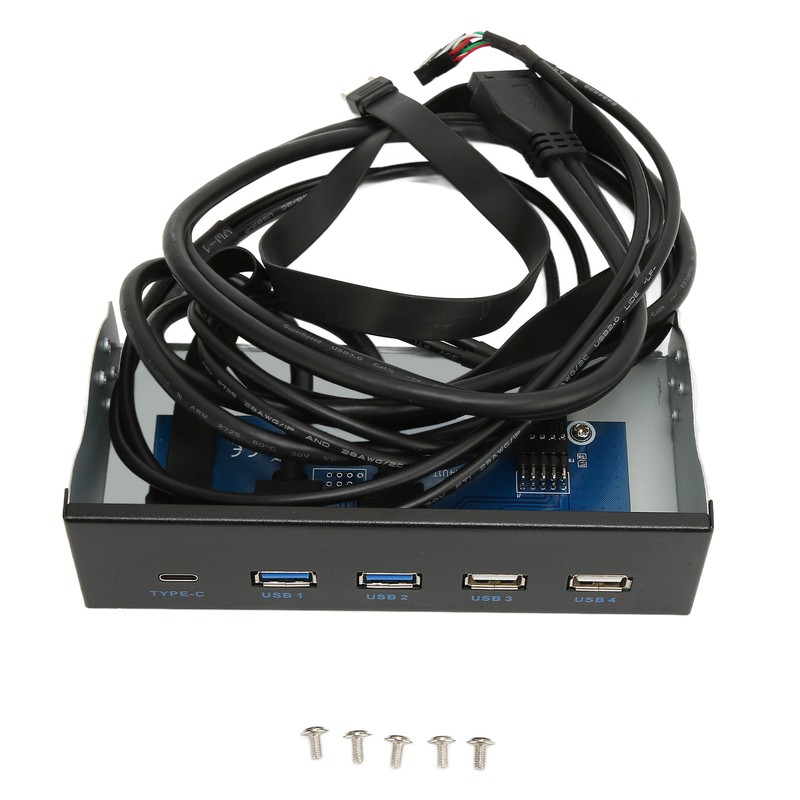 5.25 Inch Media Dashboard 2xUSB3.0 2xUSB2.0 1xType C 10Gbps High