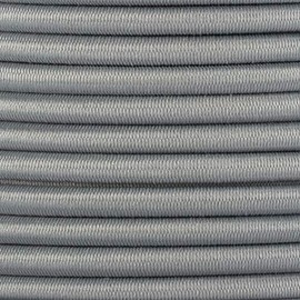 2 m Rubber Cord – Hat Elastic – Round Elastic, High Quality, Extra Strong in 5 mm, Silver Grey
