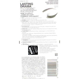 Maybelline New York Eye Studio Lasting Drama Gel Eyeliner, Blackest Black [950], 0.106 oz (Pack of 4)