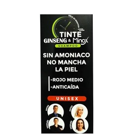 Shampoo Tinte Rojo Medio con Ginseng y Minox, Anticaída, Labs Ncredible 450 ml, en Solo 20 Minutos