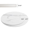 SSTBLEV Round Table Top, 23.6” White Sintered Stone Tabletop, DIY