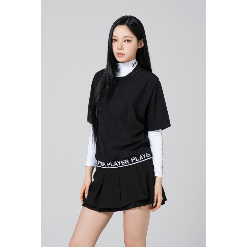 Women's golf anorak windbreaker golf wear short sleeve belly fat