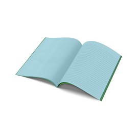 A4 - Project Book - 10mm Lined and Plain Alternate Pages Tinted Green Cover - Blue - Single Book