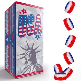 Patriotic USA Cherry Barrels Hard Candy, Kosher Certified, Individually Wrapped, 1 Pound Box (2 Boxes)